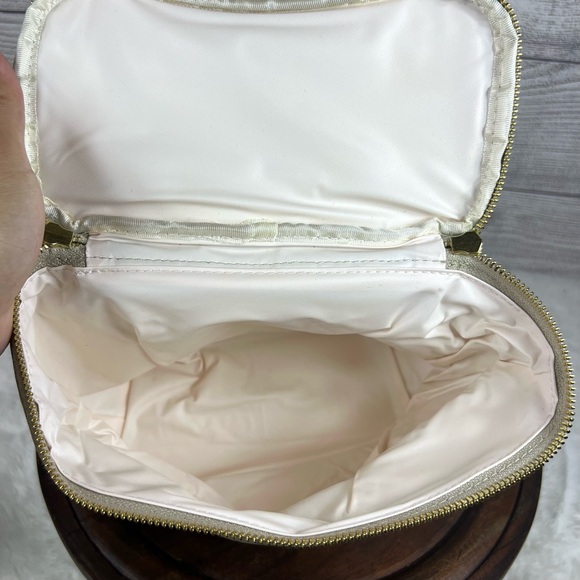 Kate Spade “Out to Lunch” Lunch Tote Beige Black Polka Dot Travel Work Insulated - Picture 10 of 13